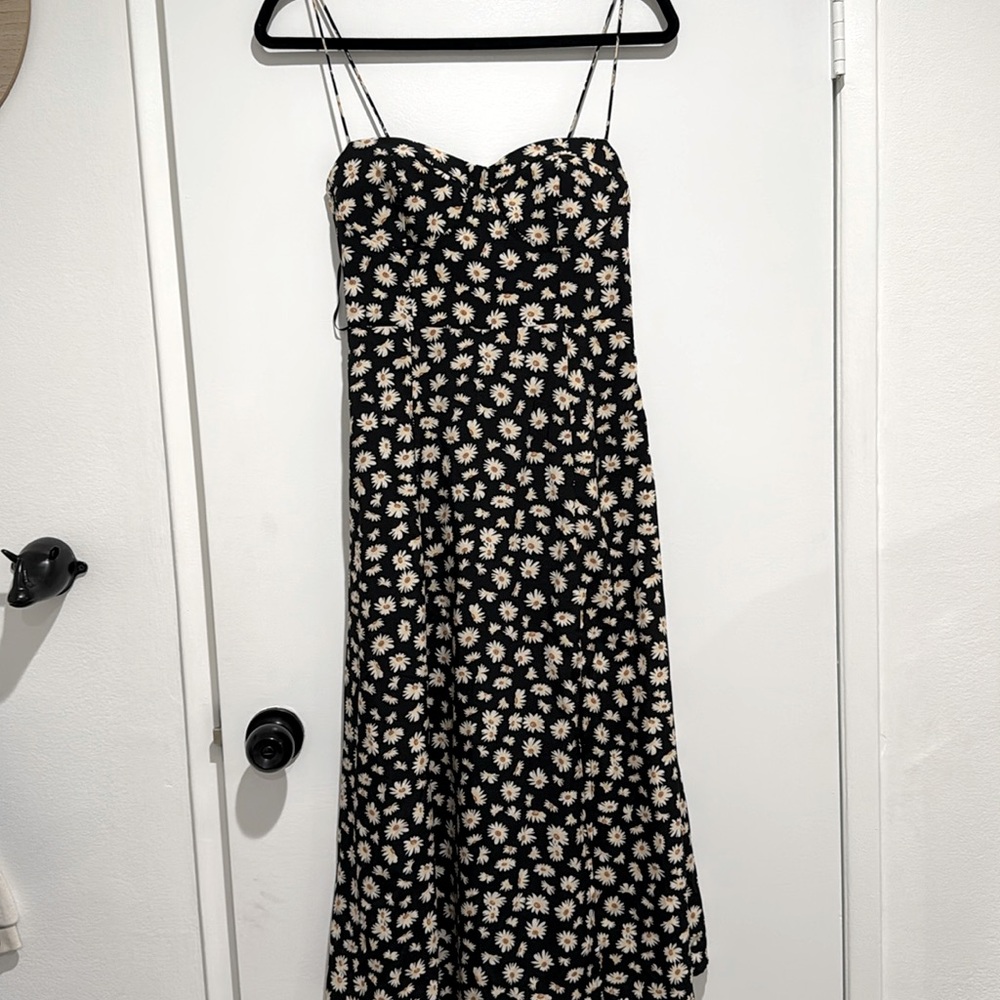 Whyte Valentyne Black Dress with Yellow Floral